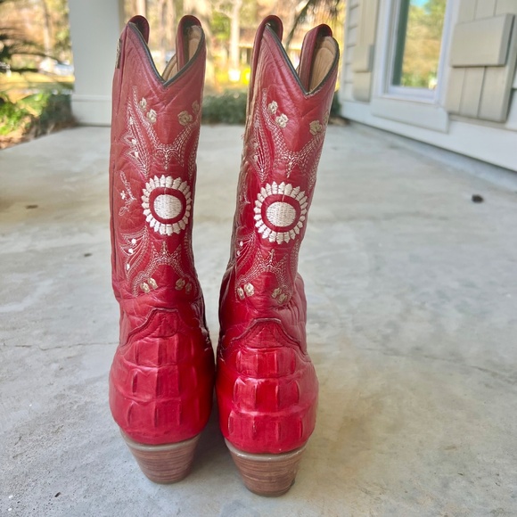 Vintage Kenny Rogers Women’s Cowboy Boots  Size 9 – Red Western Boots - Picture 3 of 9